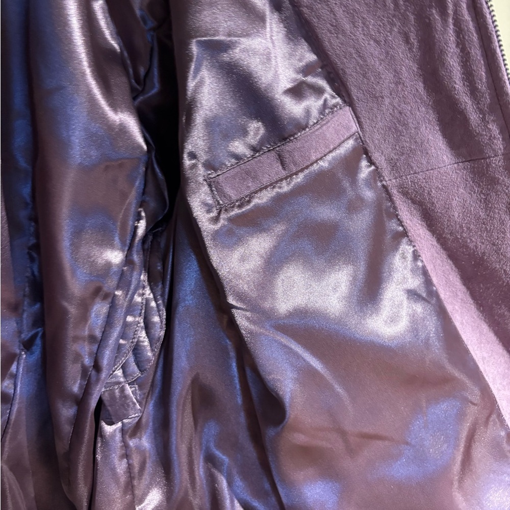 Lavender Suede Fringe Collar Jacket - Picture 4 of 13